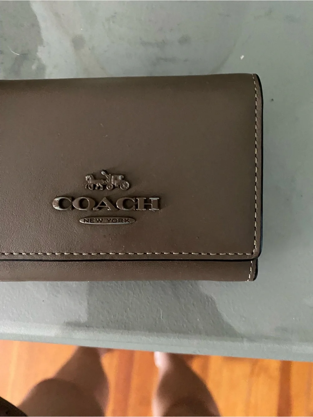COACH Brown Leather Satchel with Strap and Key Pouch